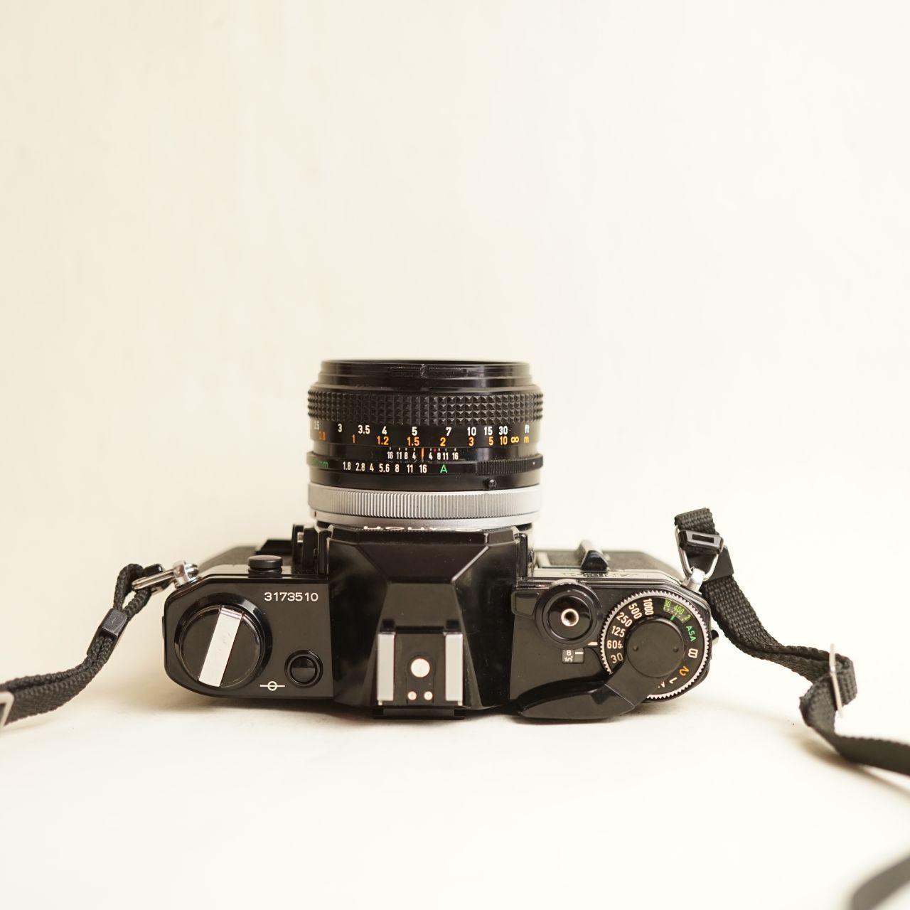Canon AE-1 Film Camera + Canon FD 50mm f/1.8 Lens | 35mm SLR | Read Description | Silver & Black