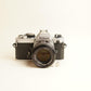 Nikon FM Film Camera + Nikon 50mm f/1.4 Lens | 35mm SLR | Tested & Working | Silver & Black