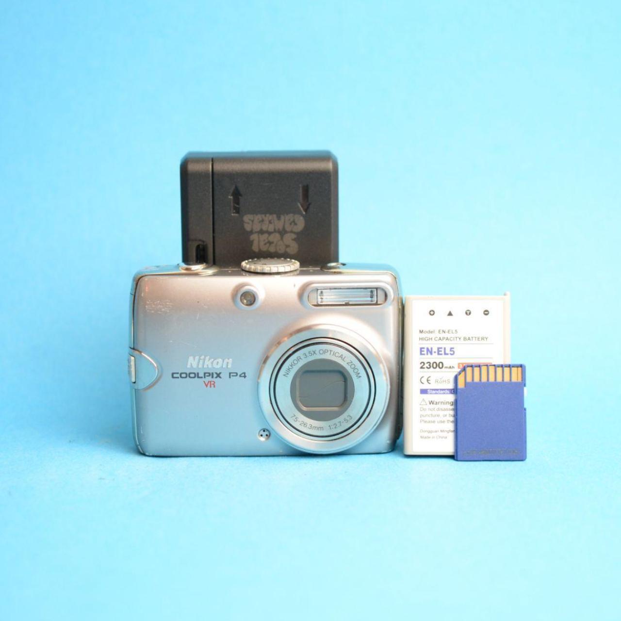 Nikon CoolPix P4 Digital Camera | 8.1MP | Tested & Working | Silver
