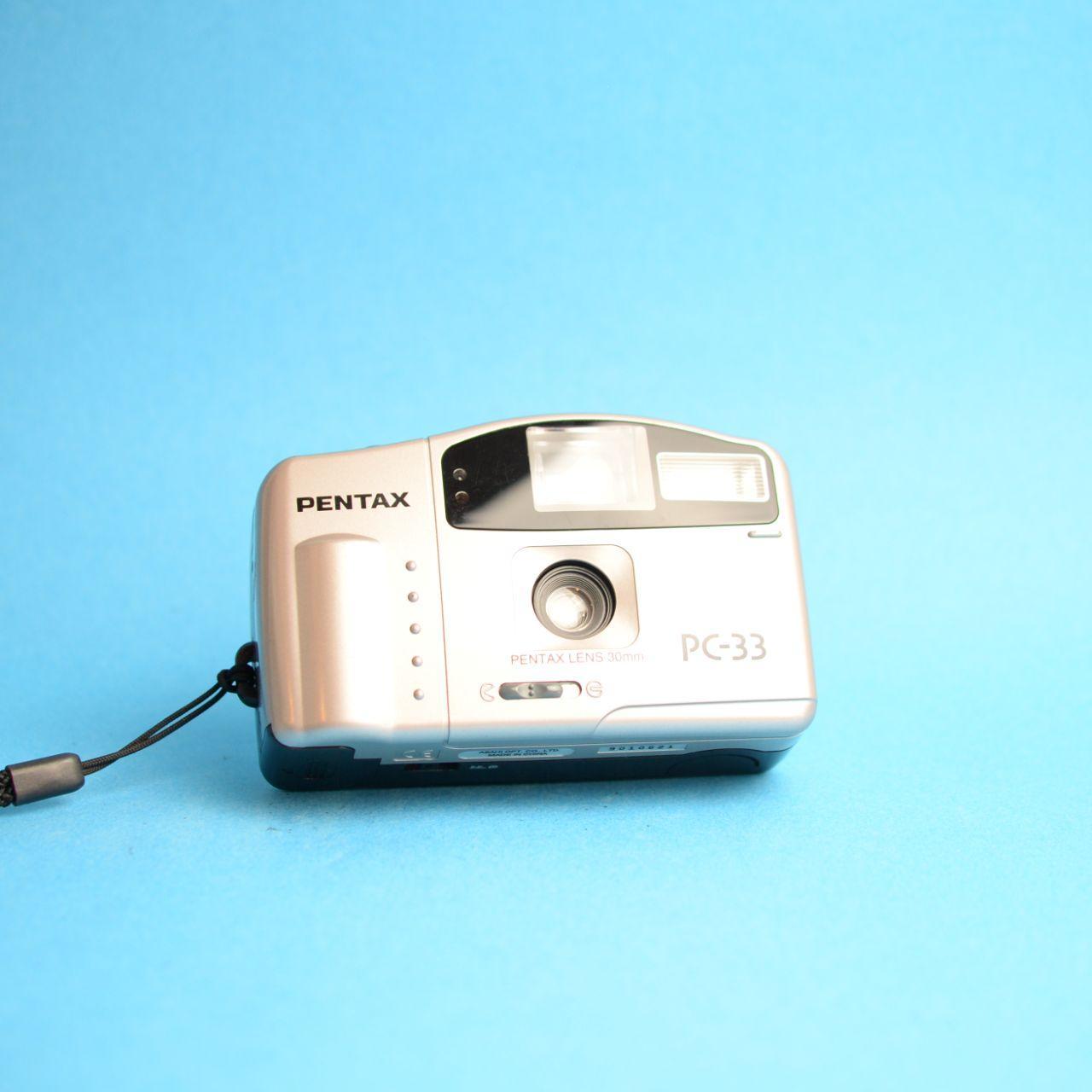 Pentax PC-33 Film Camera | 35mm Point & Shoot | Tested & Working | Silver