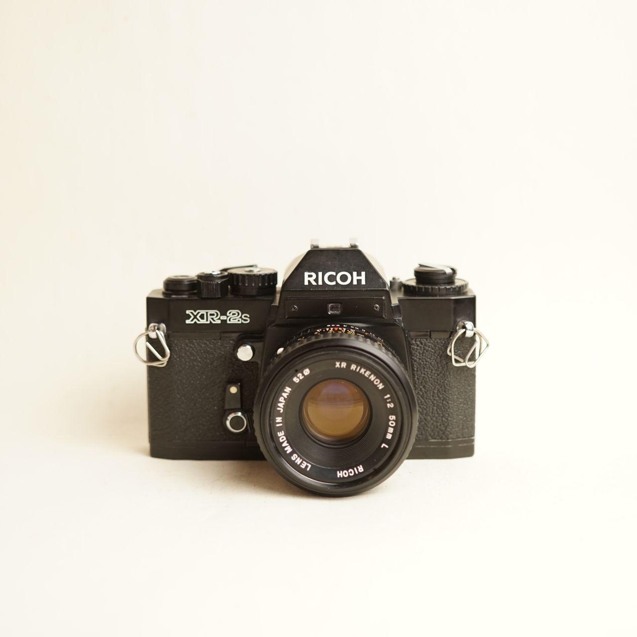 Ricoh XR-2s Film Camera w/ 50mm f/2 Lens | 35mm SLR | Tested & Working | Black & Silver