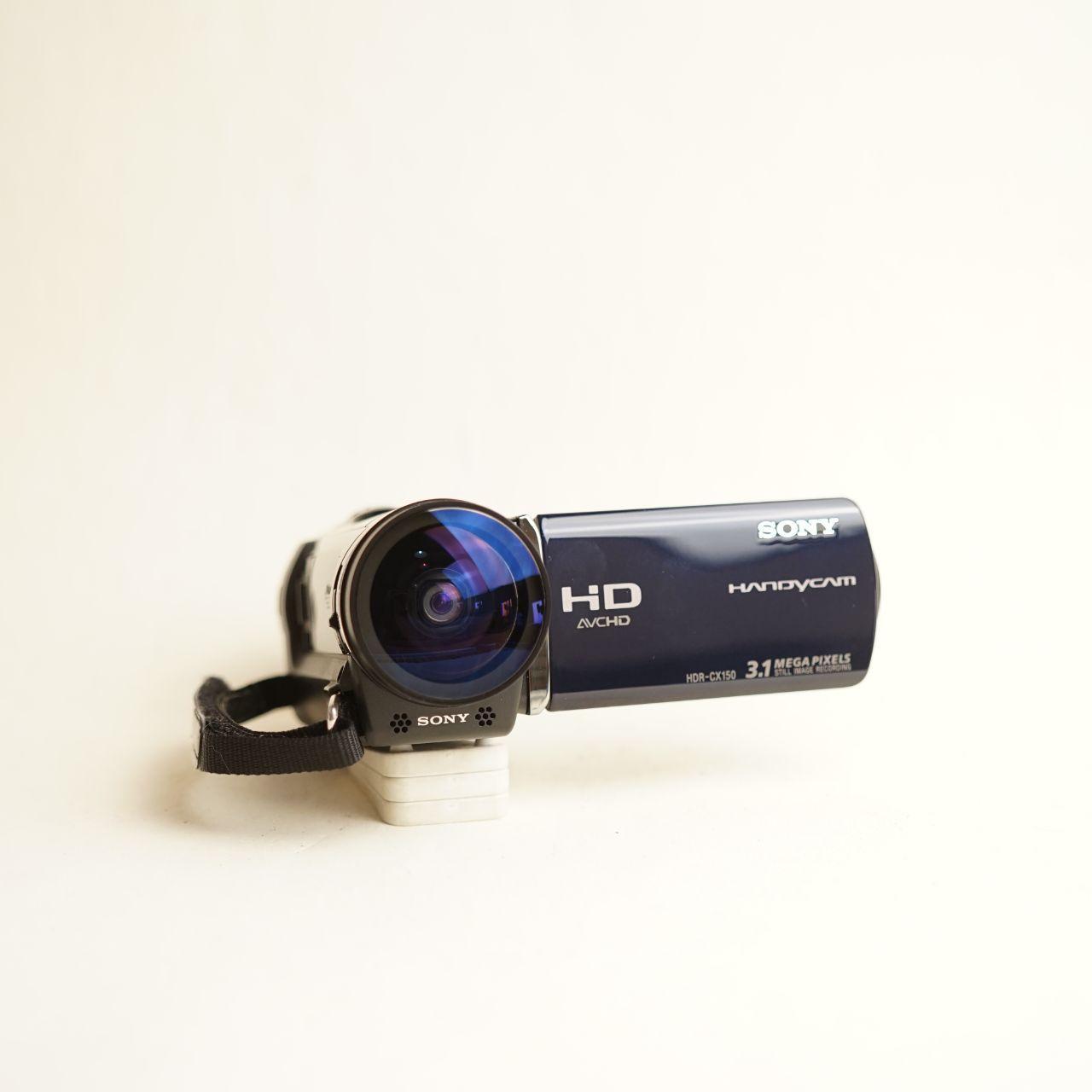 Sony Handycam HDR-CX150 Digital Camcorder + 0.2x Fisheye | Full HD | Tested & Working | Navy