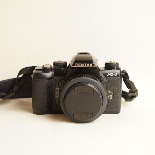 Pentax MZ-3 Film Camera + Pentax 50mm 1.4 Lens | 35mm SLR | Tested & Working | Silver & Black