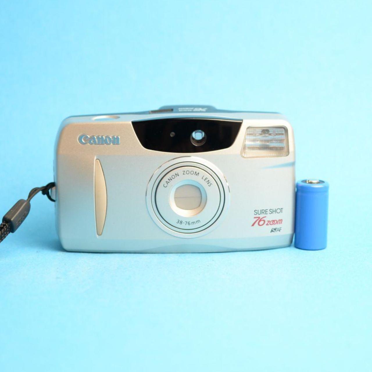 Canon Sure Shot 76 Zoom Film Camera | 35mm Point & Shoot | Tested & Working | Tan