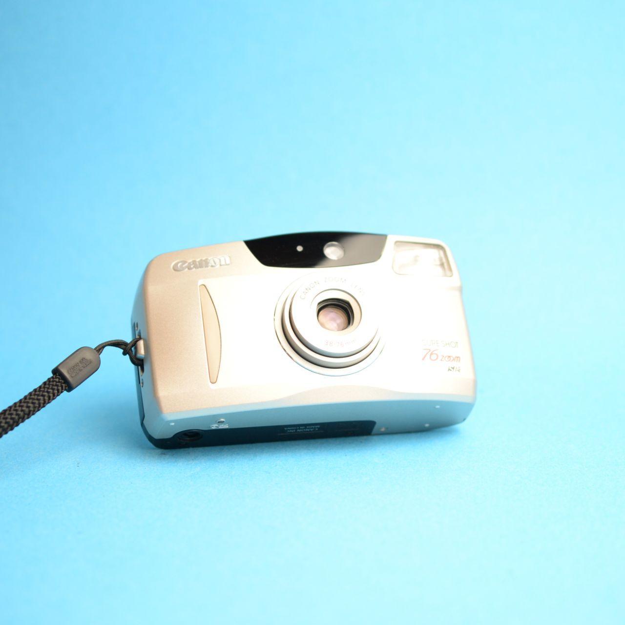 Canon Sure Shot 76 Zoom Film Camera | 35mm Point & Shoot | Tested & Working | Tan