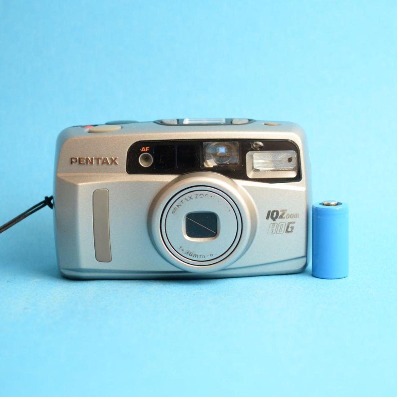 Pentax IQZoom 80G Film Camera | 35mm Point & Shoot | Tested & Working | Silver
