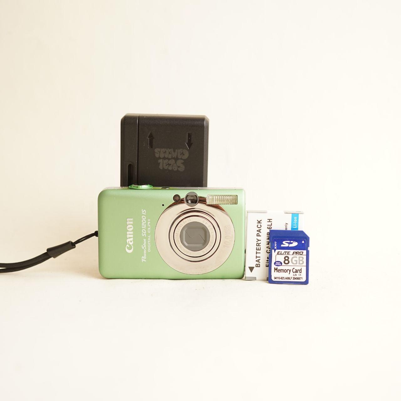 Canon PowerShot SD1200 IS Digital Camera | 10MP | Tested & Working | Green