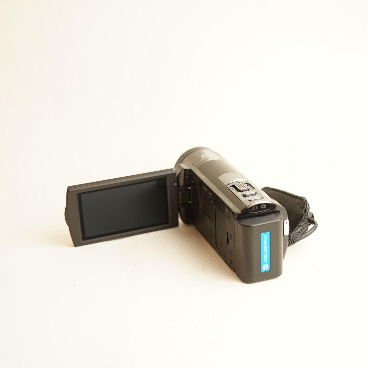 Sony Handycam HDR-CX130 Digital Camcorder + SoCal Cameras 0.2x Fisheye Lens | Tested & Working | Black