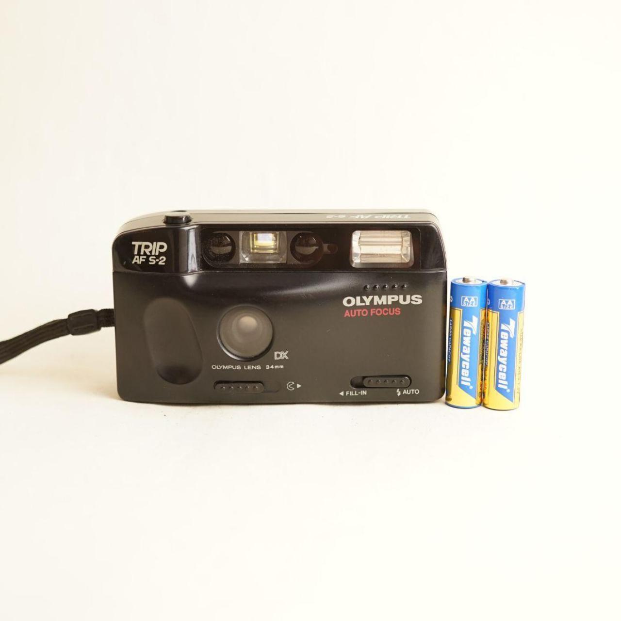 Olympus Trip AF S-2 Film Camera | 35mm Point & Shoot | Tested & Working | Black