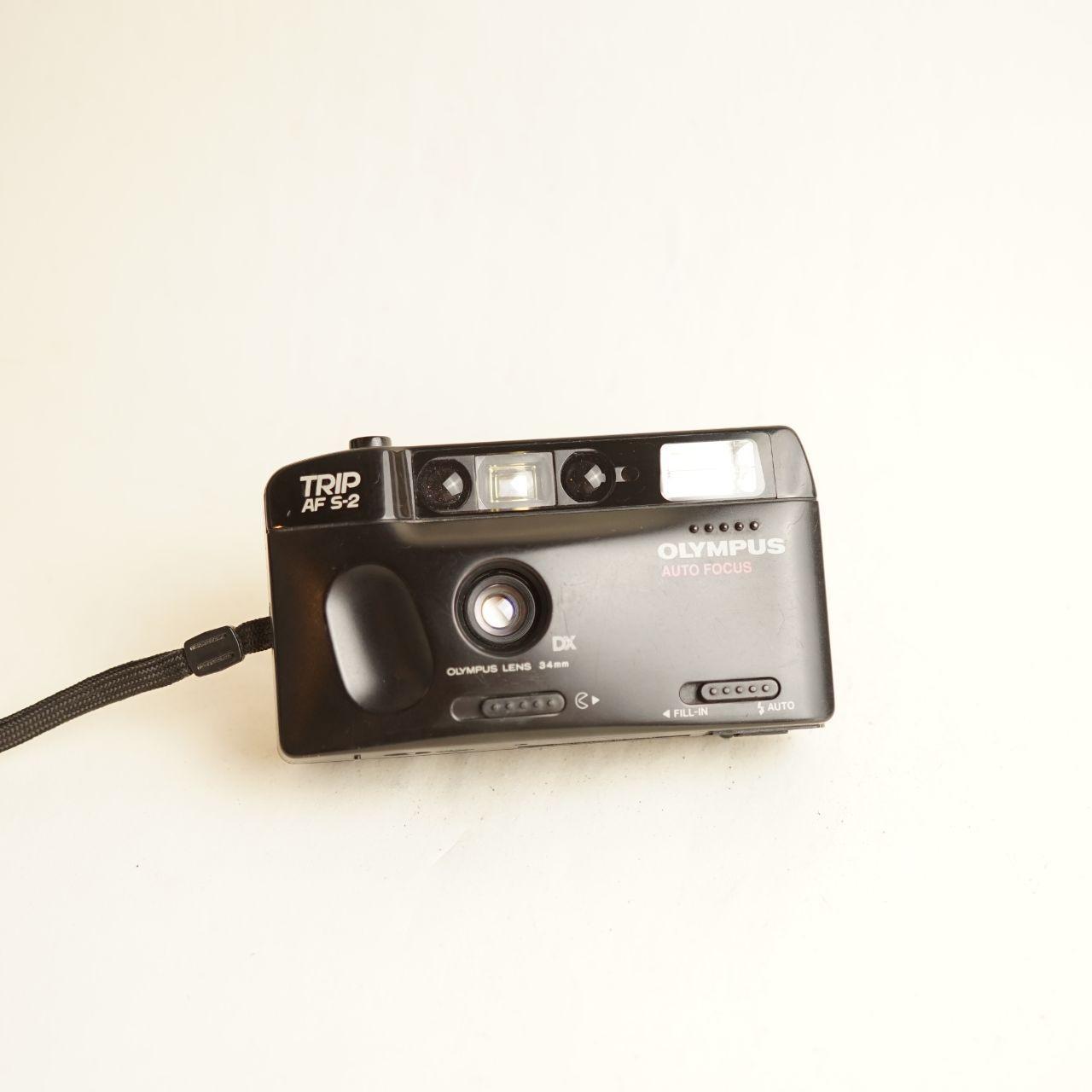 Olympus Trip AF S-2 Film Camera | 35mm Point & Shoot | Tested & Working | Black