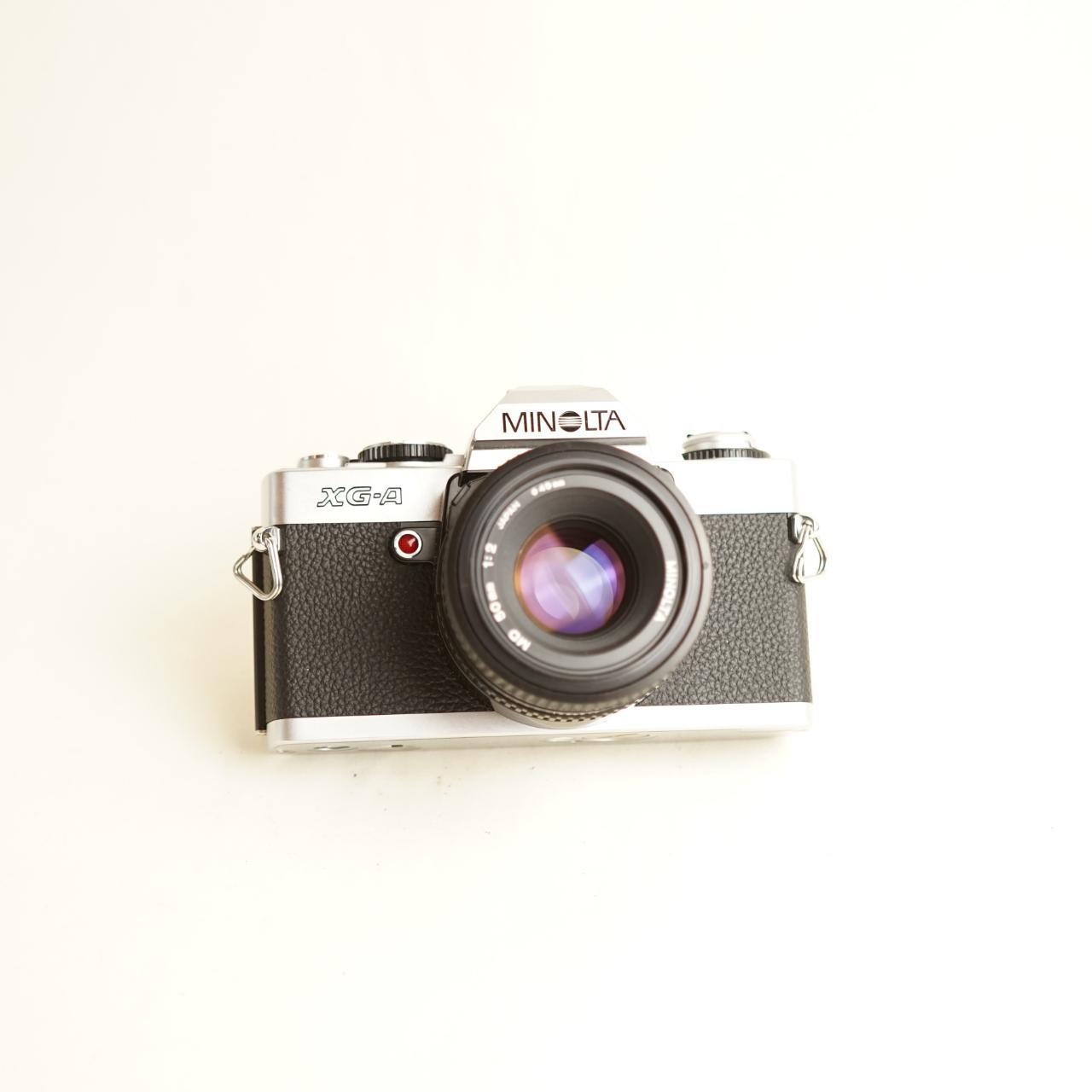 Minolta XG-A Film Camera | 35mm SLR | Tested & Working | Silver & Black