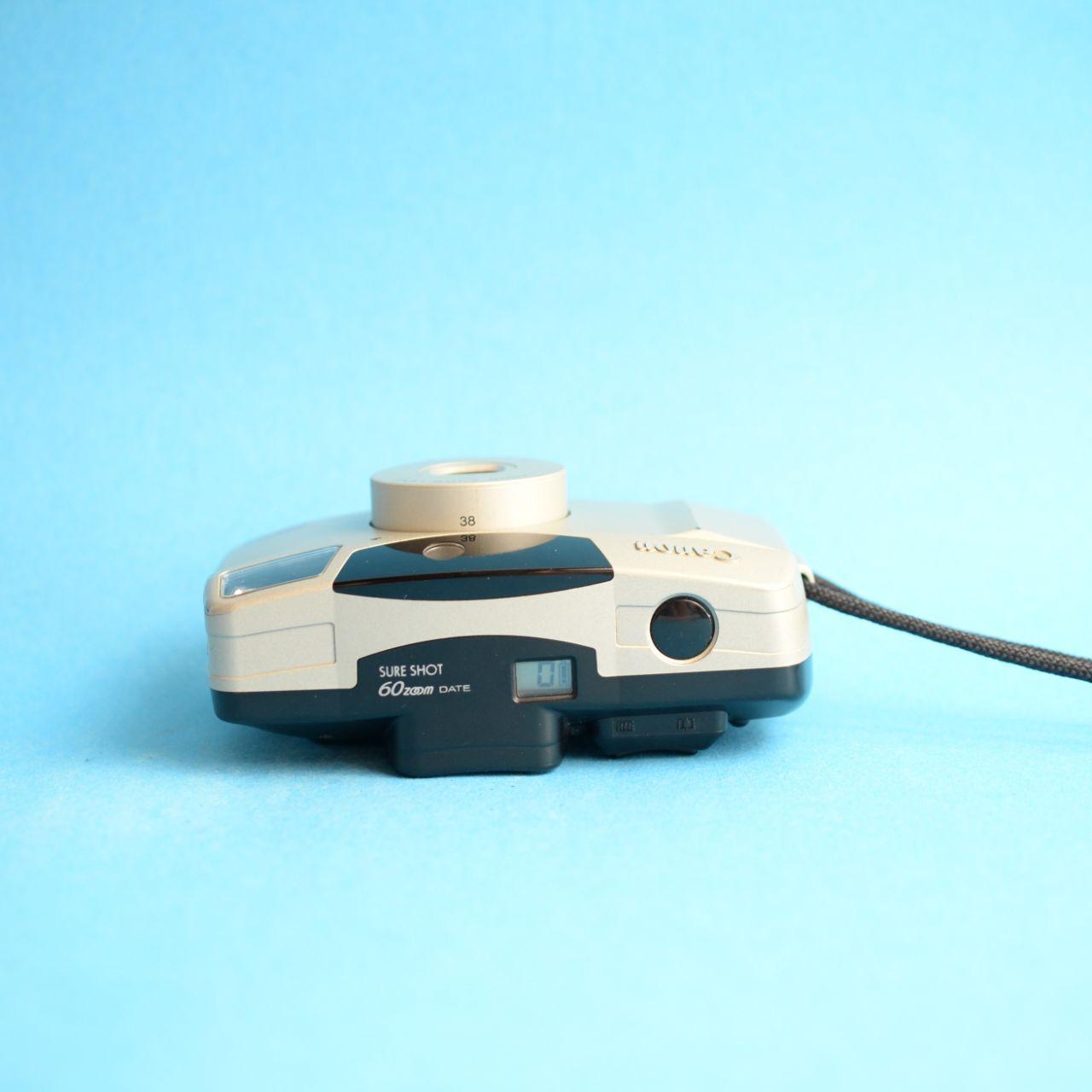 Canon Sure Shot 60 Zoom Film Camera | 35mm Point & Shoot | Tested & Working | Gold