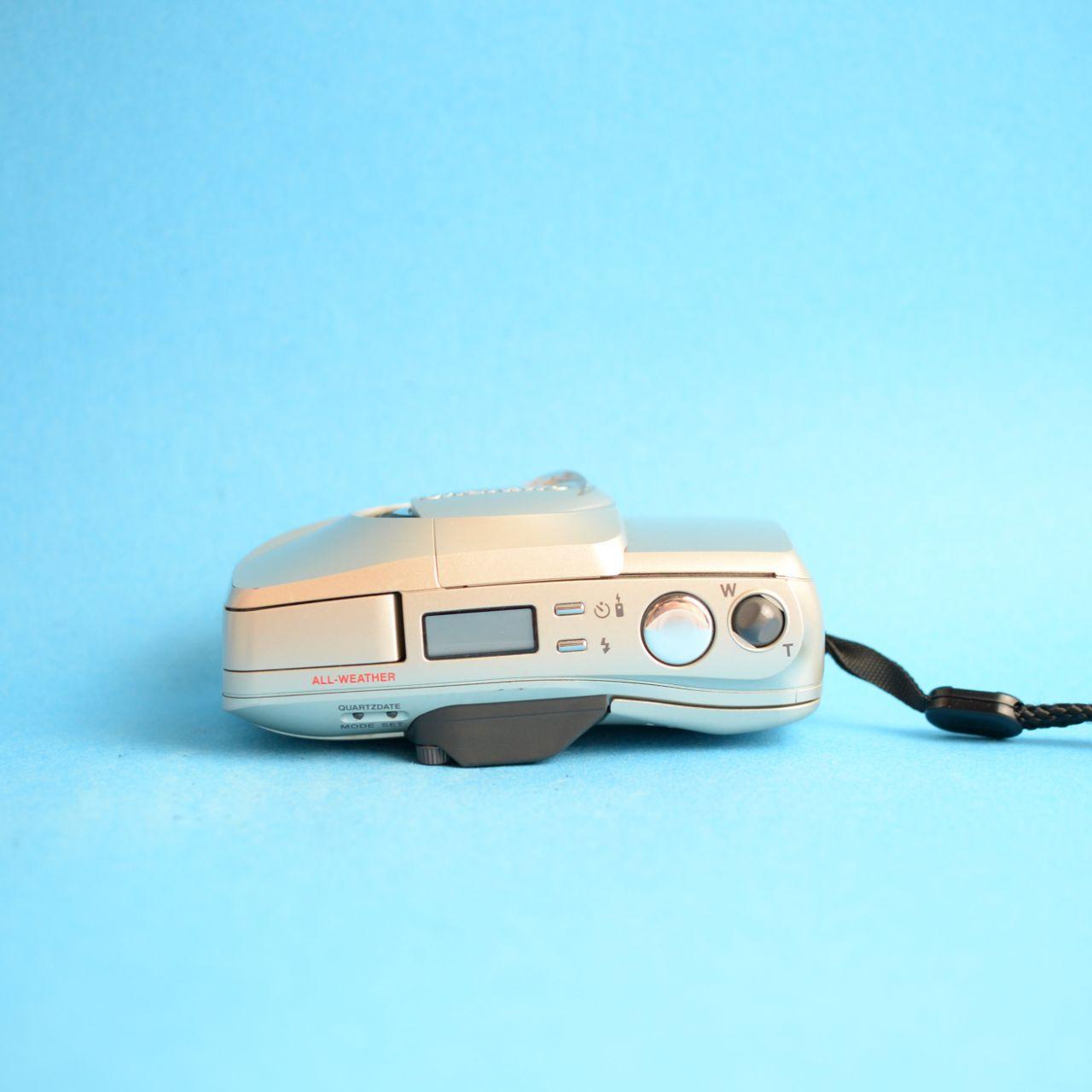 Olympus Infinity Stylus Zoom 140 35mm Film Camera | Point & Shoot | Tested & Working | Gold