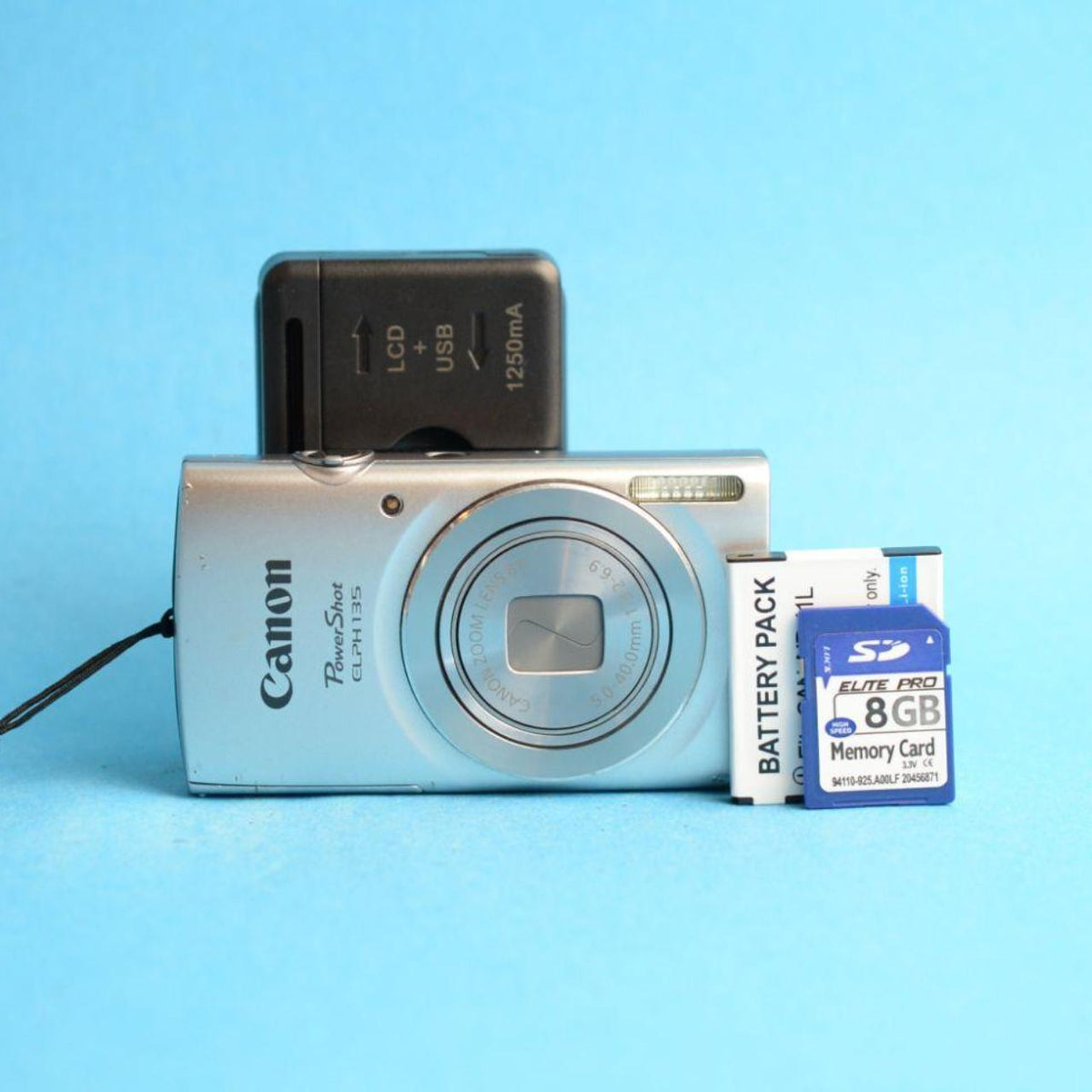 Canon PowerShot ELPH 135 Digital Camera | 16MP | Tested & Working | Silver