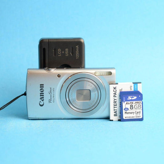 Canon PowerShot ELPH 135 Digital Camera | 16MP | Tested & Working | Silver