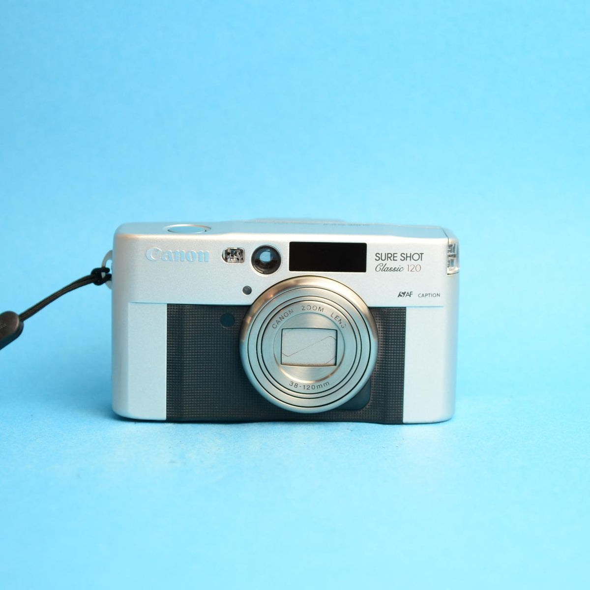 Canon Sure Shot Classic 120 Film Camera | 35mm Point & Shoot | Tested & Working | Silver & Black