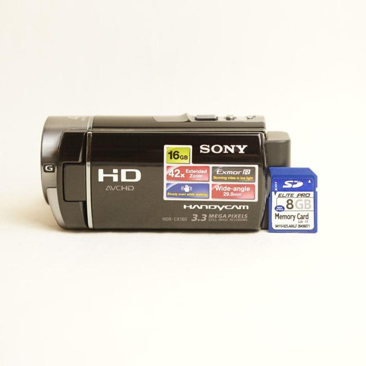 Sony Handycam HDR-CX160 Digital Camcorder | Full HD | Tested & Working | Black