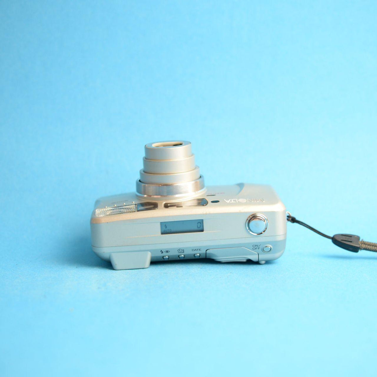 Minolta Freedom Zoom 150 Film Camera | 35mm Point & Shoot | Tested & Working | Gold