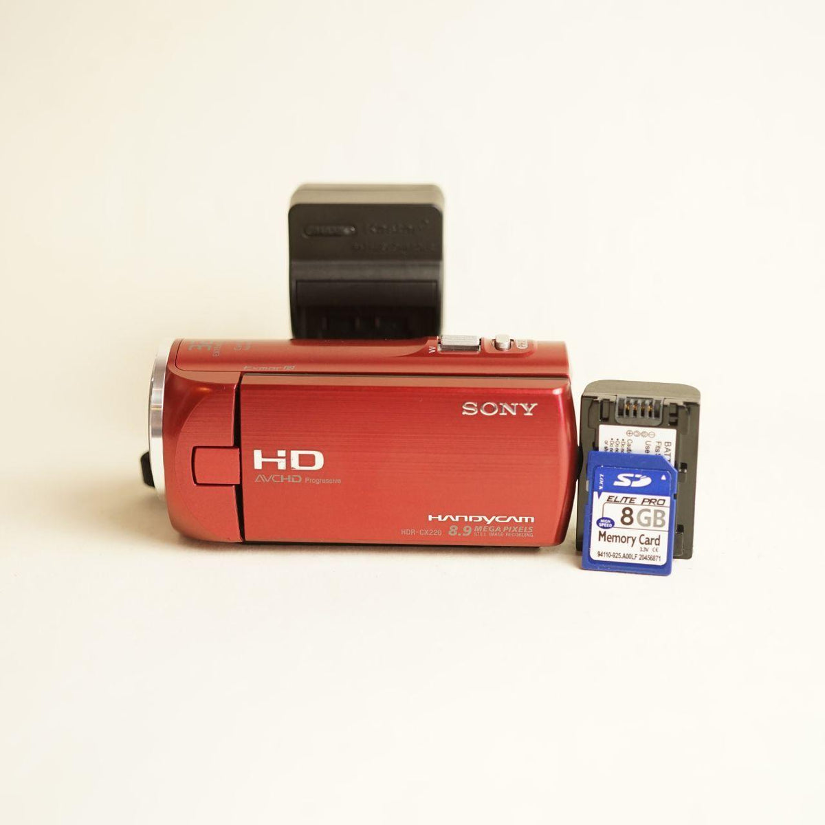 Sony Handycam HDR-CX220 Camcorder | Full HD | Tested & Working | Red