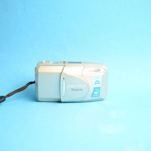 Olympus Stylus 80 Film Camera | 35mm Point & Shoot | Tested & Working | Gold