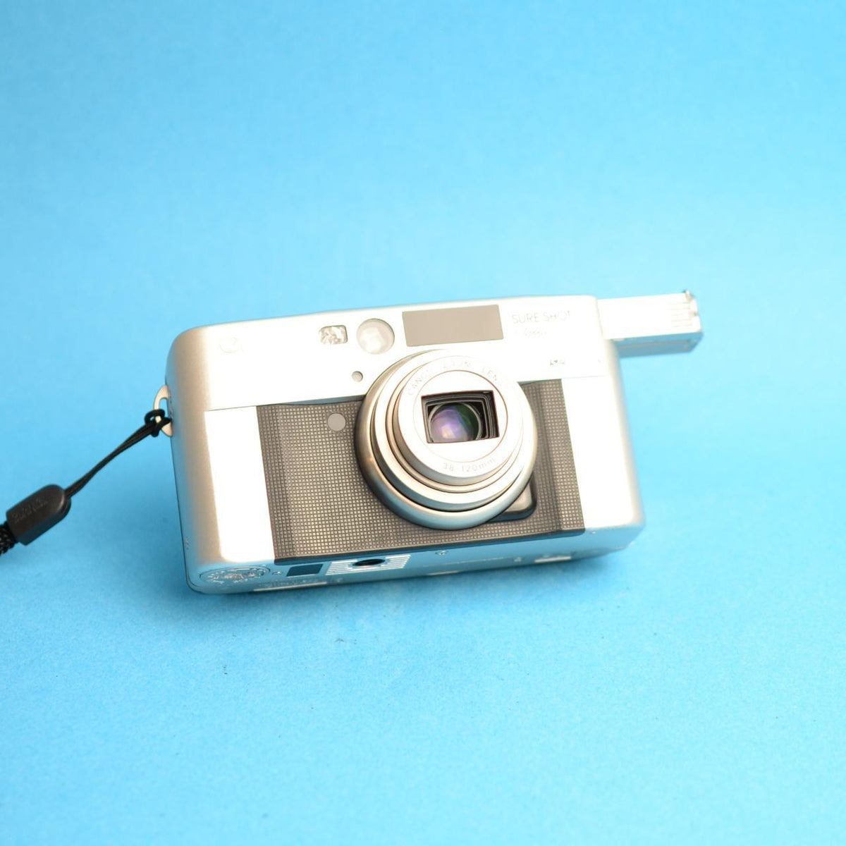 Canon Sure Shot Classic 120 Film Camera | 35mm Point & Shoot | Tested & Working | Silver & Black