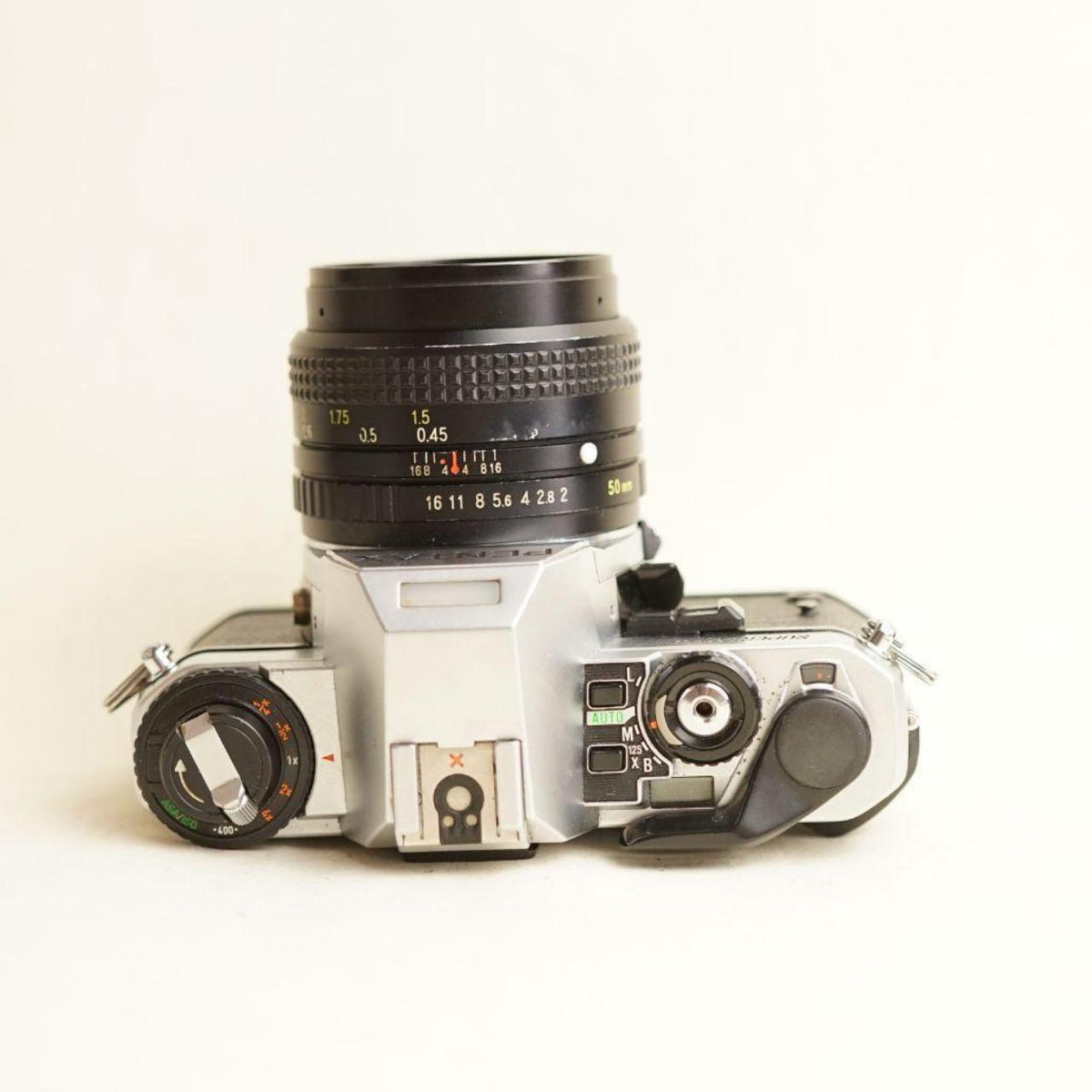 Pentax Super Program 35mm Film SLR + 50mm f/2 Lens | K Mount | Tested & Working | Silver