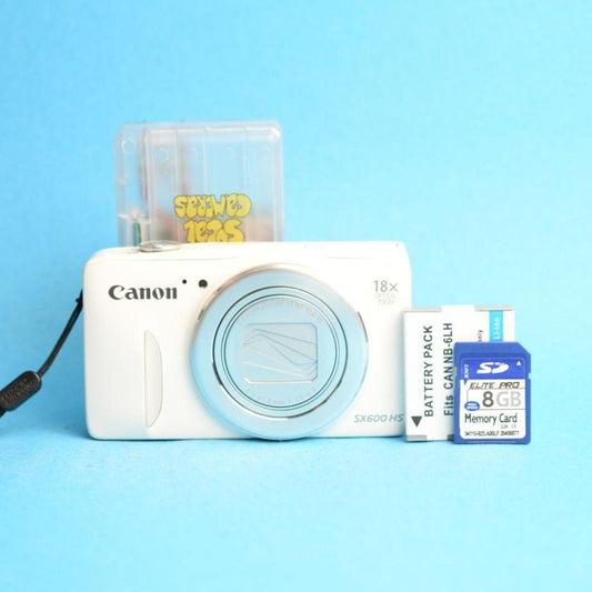Canon PowerShot SX600 HS Digital Camera | 16MP | Tested & Working | White