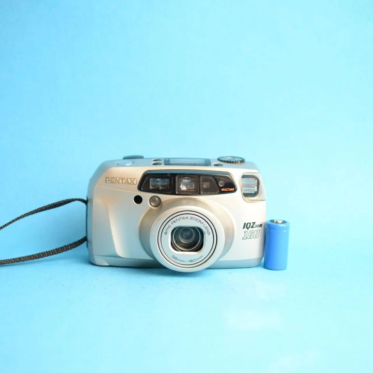 Pentax IQZoom 160 Film Camera | 35mm Point & Shoot | Tested & Working | Silver