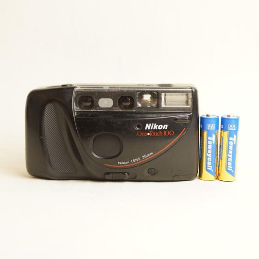 Nikon One Touch 100 Film Camera | 35mm Point & Shoot | Tested & Working | Black