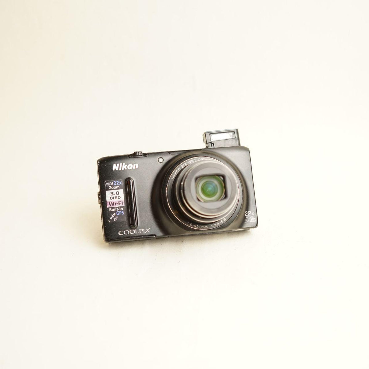 Nikon Coolpix S9500 Digital Camera | 18MP | 22x Zoom | Tested & Working | Black