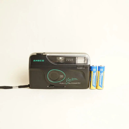 Ansco Vision Fully Automatic Film Camera | 35mm Point & Shoot | Tested & Working | Black