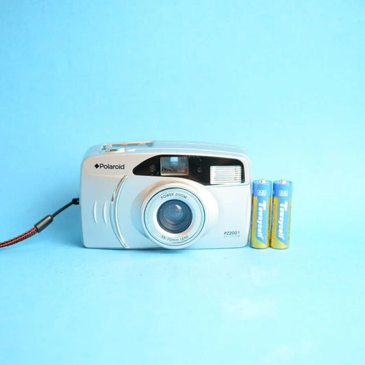 Polaroid PZ2001 Film Camera | 35mm Point & Shoot | Tested & Working | Silver