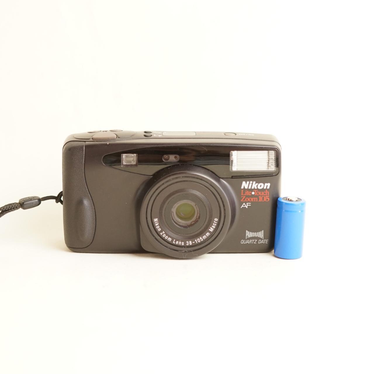 Nikon Lite Touch Zoom 105 Film Camera | 35mm Point & Shoot | Tested & Working | Black