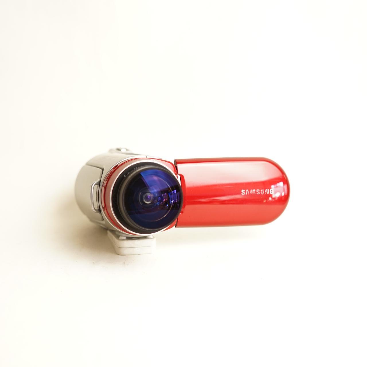 Samsung SC-MX20ER w/ 0.2x Fisheye Digital Camcorder | Tested & Working | Red