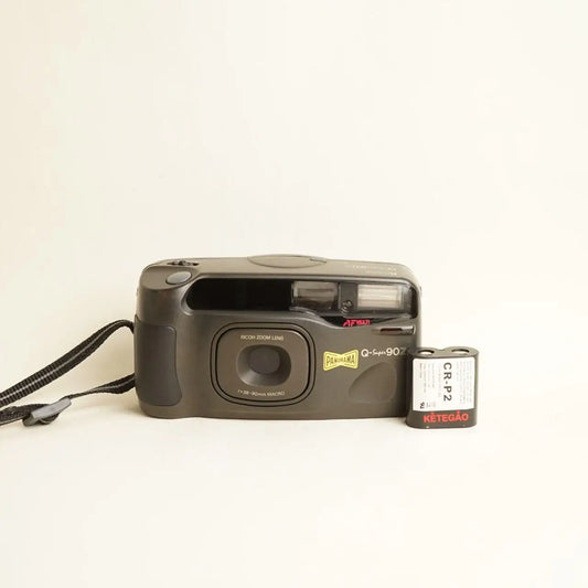 Ricoh Q-Super 90Z Film Camera | 35mm Point & Shoot | Tested & Working | Grey