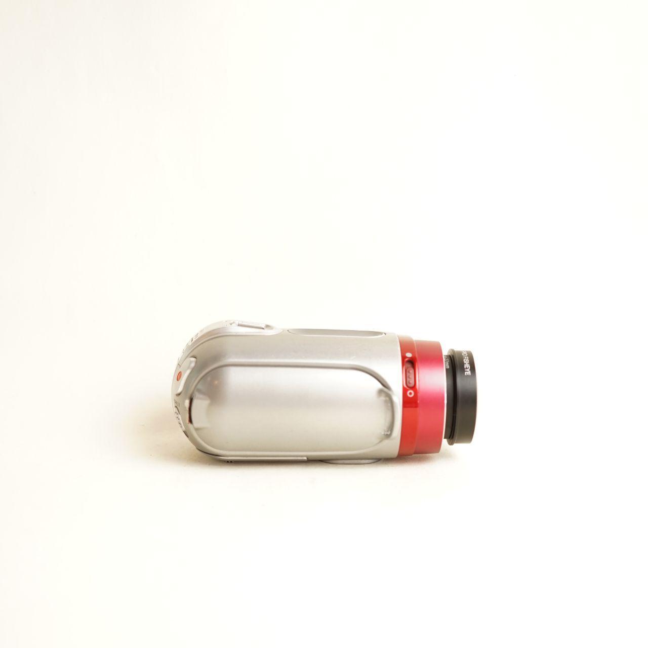 Samsung SC-MX20ER w/ 0.2x Fisheye Digital Camcorder | Tested & Working | Red