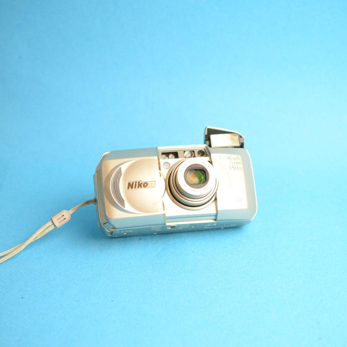 Nikon Lite Touch Zoom 150 ED Film Camera | 35mm Point & Shoot | Tested & Working | Gold