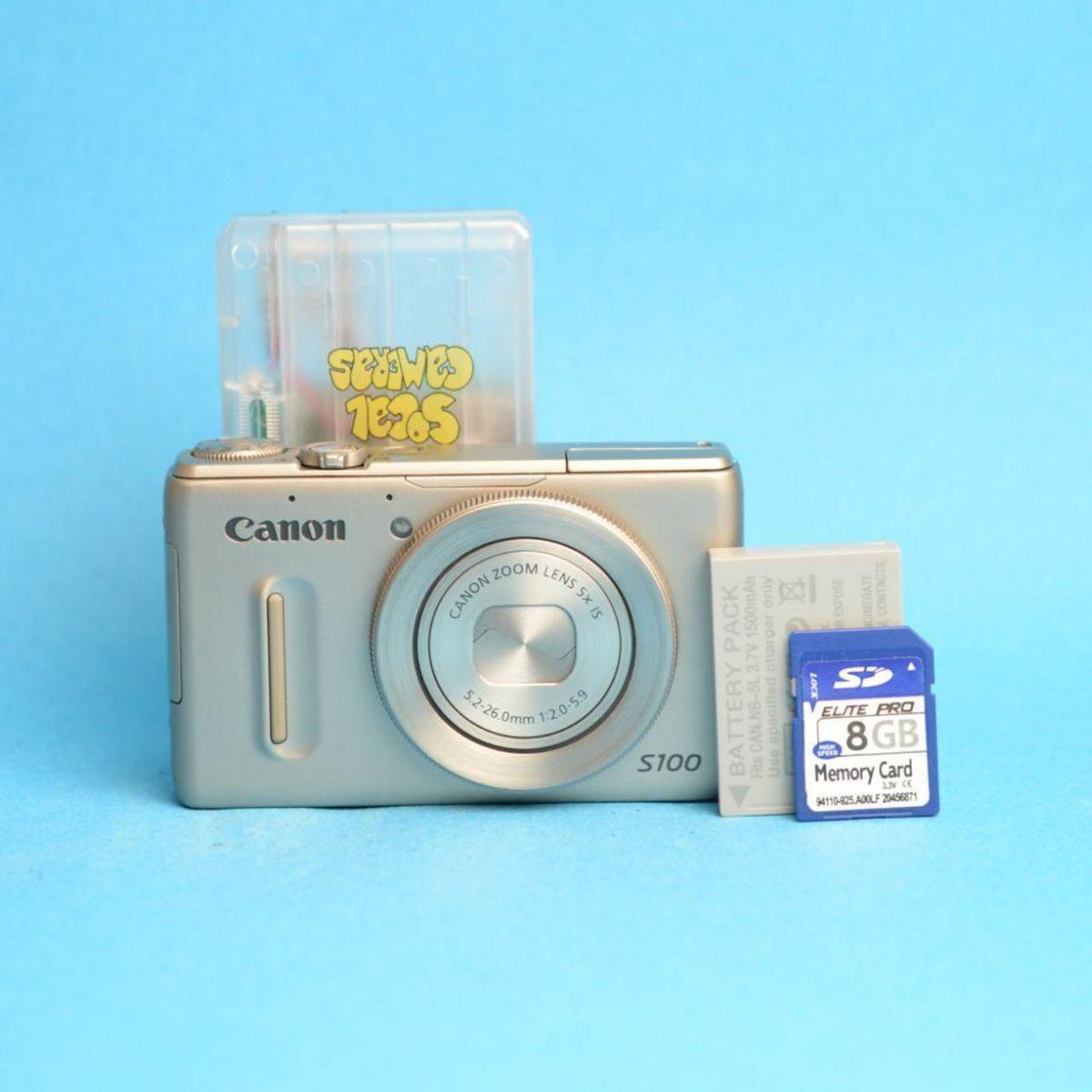 Canon PowerShot S100 Digital Camera | 12.1MP | 5x Zoom | Tested & Working | Silver