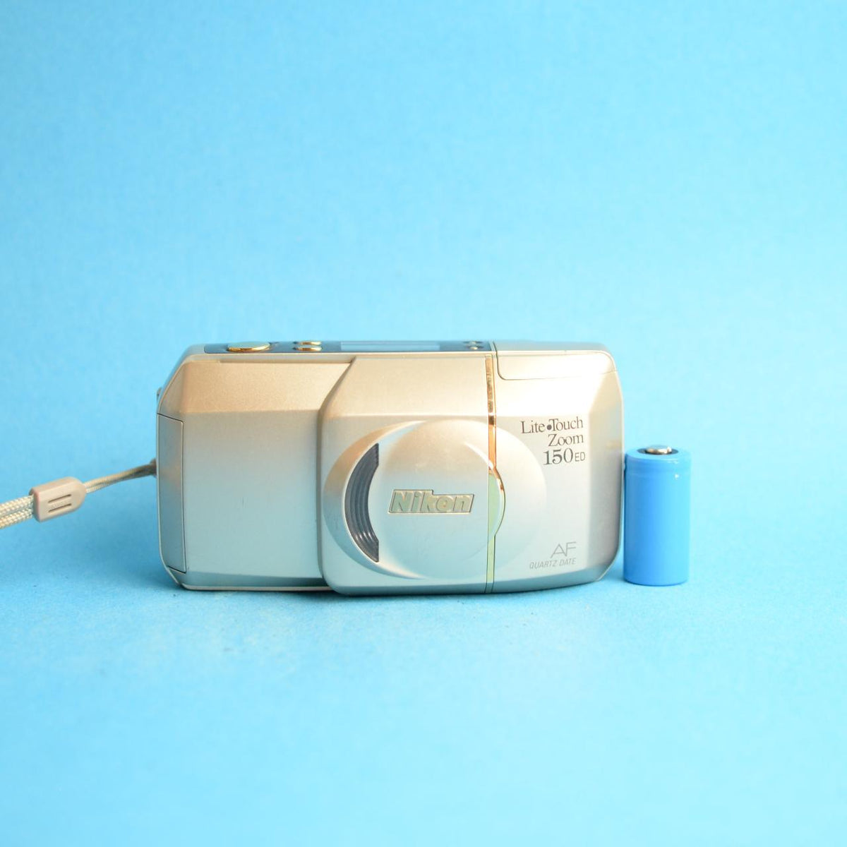 Nikon Lite Touch Zoom 150 ED Film Camera | 35mm Point & Shoot | Tested & Working | Gold