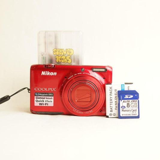 Nikon Coolpix S6500 Digital Camera | 16MP | Tested & Working | Red