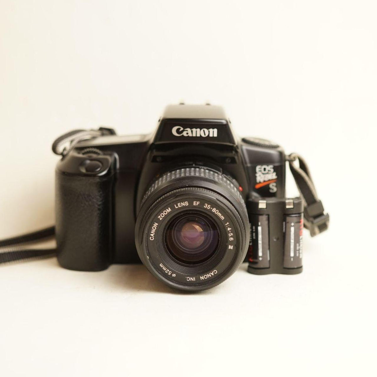 Canon EOS Rebel S Film Camera + Canon EF 35-80mm f/4-5.6 Lens | 35mm SLR | Tested & Working | Black