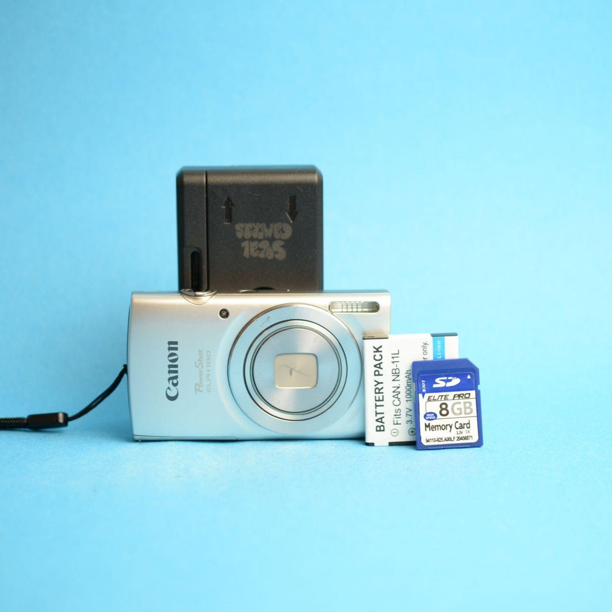 Canon PowerShot ELPH 180 Digital Camera | 20MP | Tested & Working | Silver