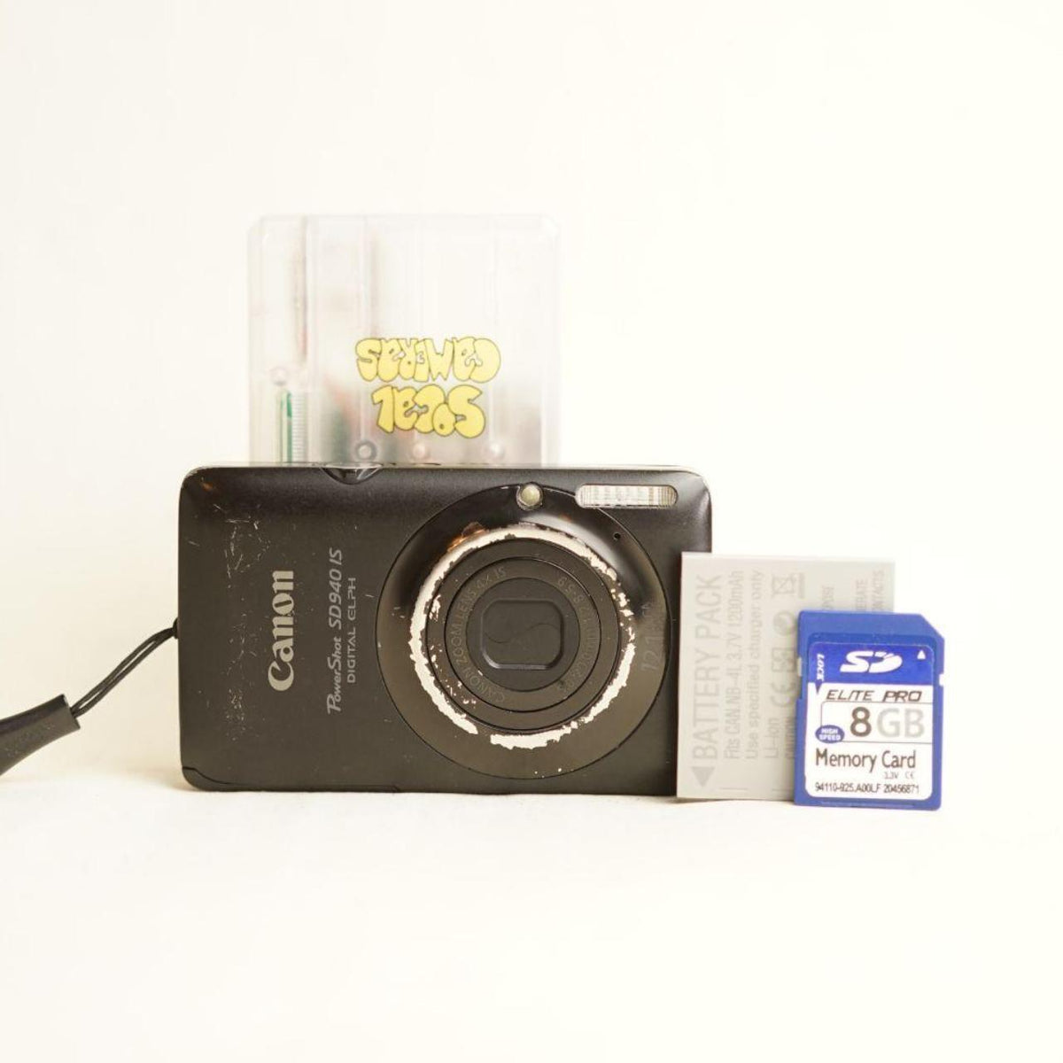 Canon PowerShot SD940 IS Digital Camera | 12.1MP | 4x Zoom | Tested & Working | Black