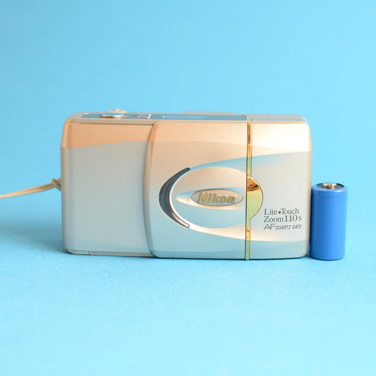 Nikon Lite Touch Zoom 110s 35mm Film Camera | Tested & Working | Gold