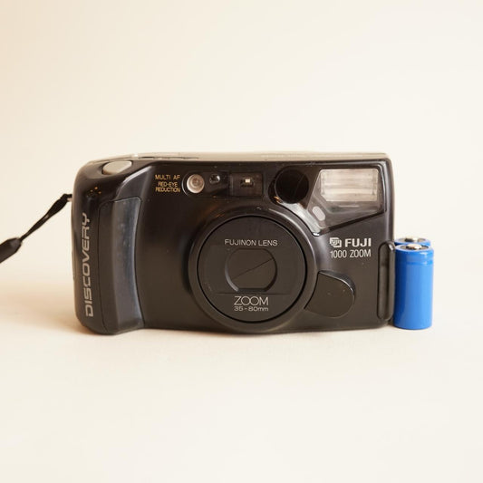 Fujifilm Discovery 1000 Zoom Film Camera | 35mm Point & Shoot | Tested & Working | Black