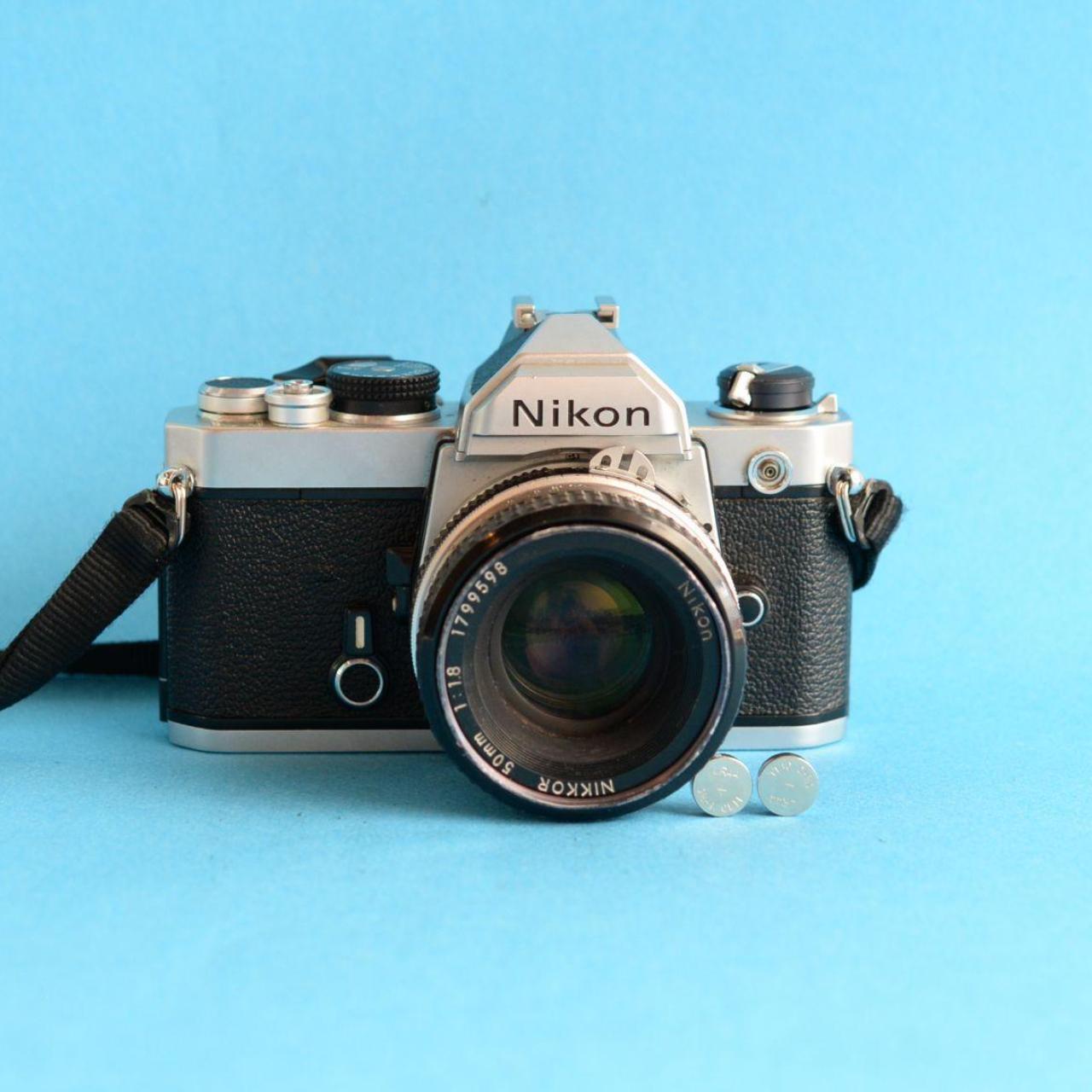 Nikon FM Film Camera | 35mm SLR | Tested & Working | Silver & Black