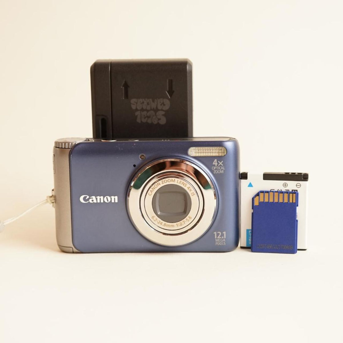 Canon PowerShot A3100 IS Digital Camera | 12MP | Tested & Working | Blue