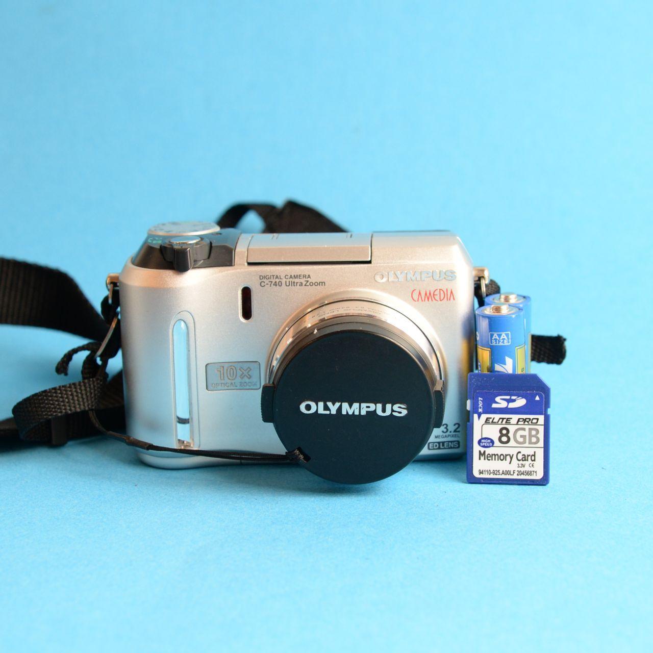 Olympus Camedia C-740 Digital Camera | 3.2MP | Tested & Working | Silver