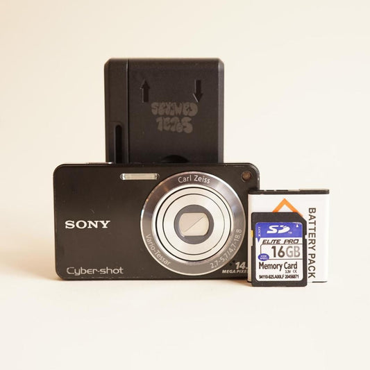 Sony CyberShot DSC-W350 Digital Camera | 14.1MP | Tested & Working | Black