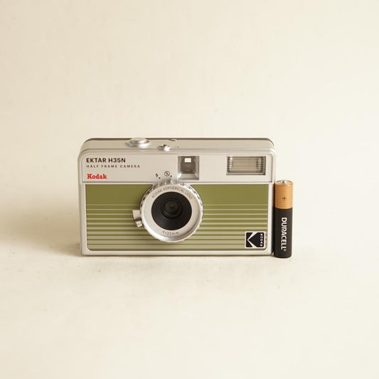 Kodak Ektar H35N Film Camera | Half Frame 35mm Point & Shoot | Tested & Working | Green + Silver